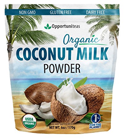 Organic Coconut Milk Powder - Delicious Coffee Creamer For Smoothie Or Shake - Natural Source of MCT & Coconut Oil For Lasting Energy - Non GMO, Gluten Free, Dairy Free, Vegan - 6 oz