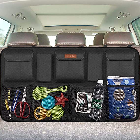 Car Trunk Organizer, Auto Hanging Back Seat Storage, Car Backseat Trunk Storage Organizer for Truck, SUV, Van