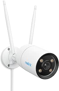 Reolink 2K Camara Vigilancia WiFi Exterior, Visión Nocturna en ColorX, Apertura F1.0, Sensor Avanzado 1/1.8'', 4MP Cámara para Exteriores, 2,4GHz/5GHz WiFi, Detección Persona/vehículo/Animal, CX410W