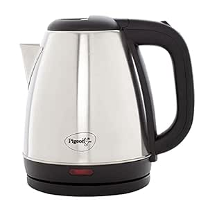 Pigeon (Refurbished) Amaze Plus Electric Kettle 1.5 liter, 1300 Watt, Stainless Steel Body with Auto Shut-off Feature Used for Boiling Water - (Silver)