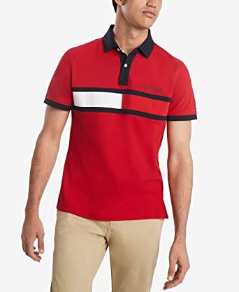 Tommy Hilfiger Men's Flag Pride Polo Shirt in Custom Fit