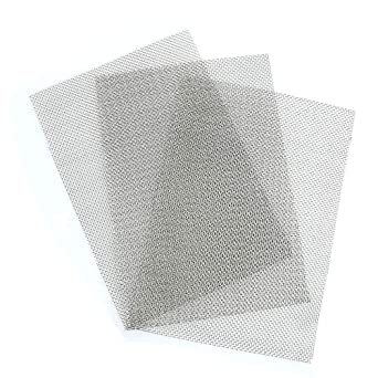 TIMESETL 3 Pcs Stainless Steel Woven Wire 10 Mesh - 12" x 8"(30x21cm) Garden Fence Mesh Window Screens Net Cabinets Mesh Replacement