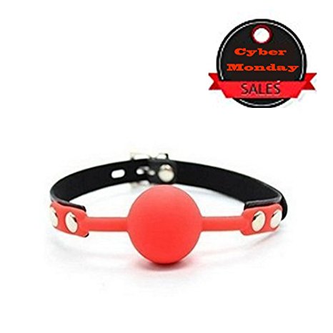 Gag - Soft Silicone Ball Gag - The Beginner Gifts for BDSM Fetish Sexy Bondage Restraints(Pack of 1)by centstar (red)