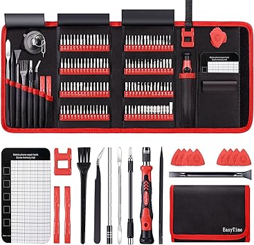 Precision Screwdriver Set, EasyTime 146 in 1 Computer Repair Tool Kit with 123 Bits, Magnetic Electronics Screwdriver Set Compatible for Laptop, PC, MacBook, iPhone, PS4, Xbox, Household Appliances