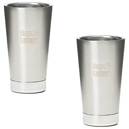 Klean Kanteen Vacuum Insulated Pint Cup 16oz Brushed Stainless - 2 Pack