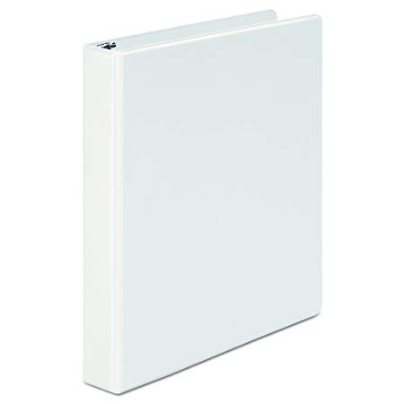 Universal 20962CT Economy Round Ring View Binder, 1" Capacity, White, Pack of 12