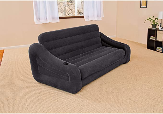 Intex Pull-out Sofa Inflatable Bed, 76" X 87" X 26", Queen