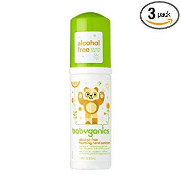 Babyganics Alcohol-free Foaming On-The-Go Hand Sanitizer Bundle - 3 Items: Mandarin 50 ml Bottles