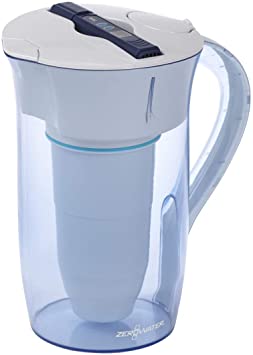 ZeroWater 10 Cup Round Water Filter Pitcher, clear