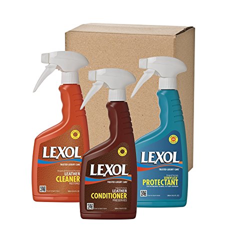 Lexol 0901 Leather Cleaner, Conditioner and Vinylex 16.9-ounce Combo Pack