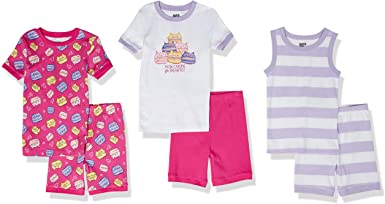 Amazon Brand - Spotted Zebra Girls' Snug-fit Cotton Pajamas Sleepwear Sets