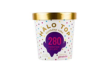 Halo Top Light Ice Cream, Birthday Cake, 16 oz (Frozen)