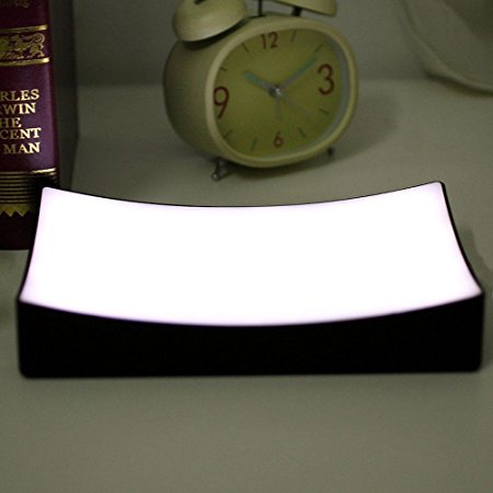 Smart Tray Light, JVR LH51W LED Magic Tray Lamp Touch Control Bedside Light Cordless Portable Night Lamp, Light Table Stand for Placing Cellphone Glasses Jewelry Watch Keys, Soft Glow White Light