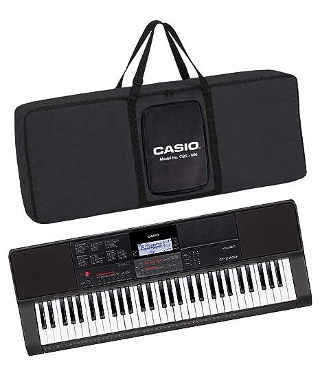 Casio CT-X700 61-Key Touch Sensitive Portable Keyboard with Carry Case (Black)