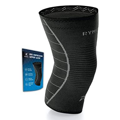 Knee Support Sleeve for Men and Women (Black) (Single Wrap) (3XL - XXXL) - Compression Brace for Ligament Injury, Joint Pain Relief, Running, Arthritis, ACL, MCL, Sport