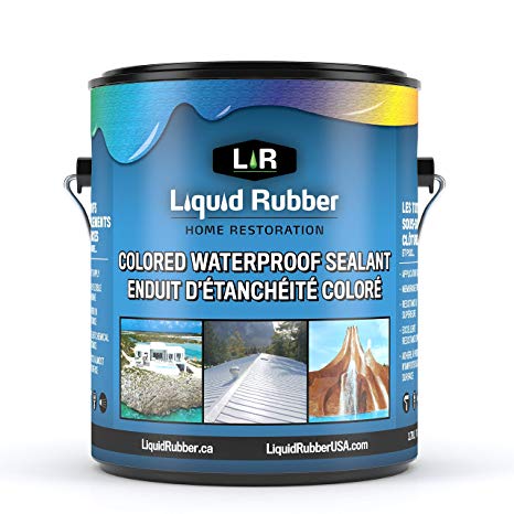 Liquid Rubber Color Waterproof Sealant/Coating - Indoor & Outdoor Use | Easy to Apply | Water Based | White | 1 Gallon
