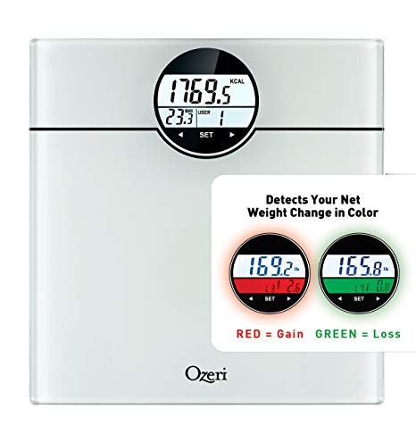 Ozeri WeightMaster (440 lbs / 200 kg) Bath Scale with BMI, BMR and 50 Gram Weight Change Detection