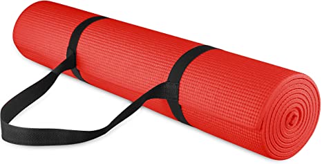 BalanceFrom GoYoga All Purpose High Density Non-Slip Exercise Yoga Mat with Carrying Strap