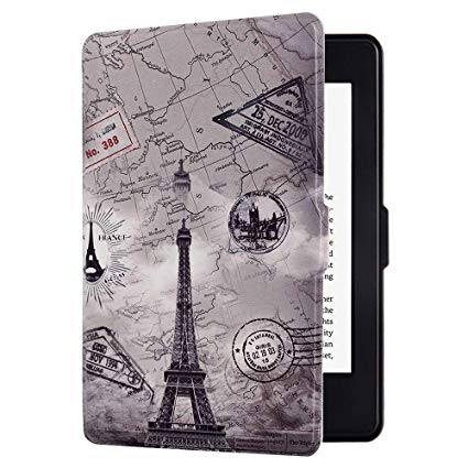 Huasiru Painting Case for Amazon Kindle Paperwhite (2012, 2013, 2015, 2016 and 2017 Versions) Cover with Auto Sleep/Wake, Retro tower