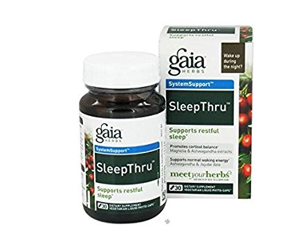 Gaia Herbs Sleep Thru Liquid Phyto-Capsules, 30 Count