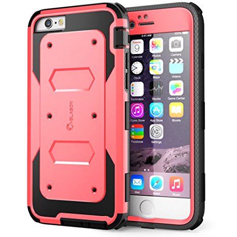 iPhone 6 Case, **Super Heavy Duty** i-Blason Apple iPhone 6 Case 4.7 inch [Slim Fit] Armorbox Series (Dual Layer) Hybrid [Full-body Protective] Case with Front Cover and Built-in Screen Protector / Impact Resistant Bumpers for iPhone 6 (Pink)