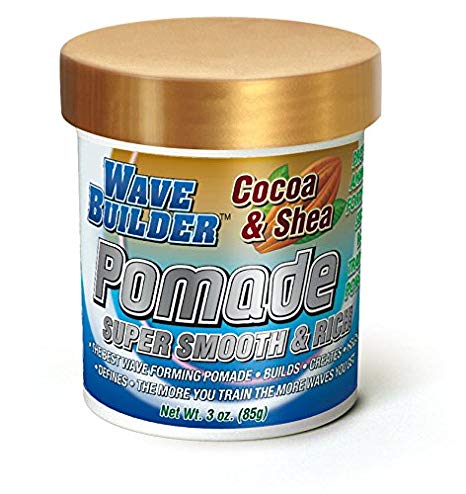 WaveBuilder Cocoa & Shea Pomade | Super Smooth & Rich Formula Promotes Healthy Hair Waves, 3 Oz