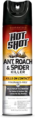 Hot Shot 96780, Roach & Spider Ant, Roach, Spider Killer, 17.5 oz, Unscented