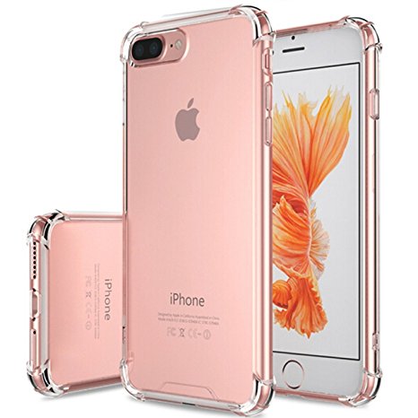 iPhone 7 Plus Case,Soundmounds [ Drop /Shock/ Scratch Absorption Protection] TPU with Transparent Hard Plastic Back Platefor iphone 7 Plus 5.5 Inch. (Light)