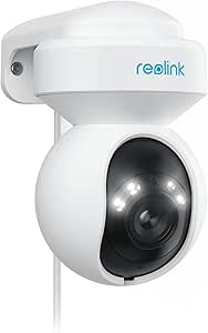 REOLINK 4K PoE Security Camera for Home Surveillance, Outdoor IP Camera with Color Night Vision, 355° Pan & 50° Tilt, Auto Tracking, Smart Detection, Two-Way Audio, 24/7 Recording, E1 Outdoor SE PoE