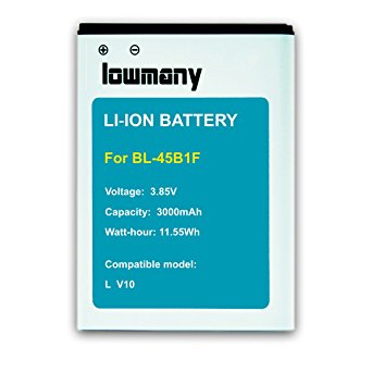 Lowmany LG V10 Battery 3000 mAh [Long Lasting] Spare Replacement Li-ion Battery