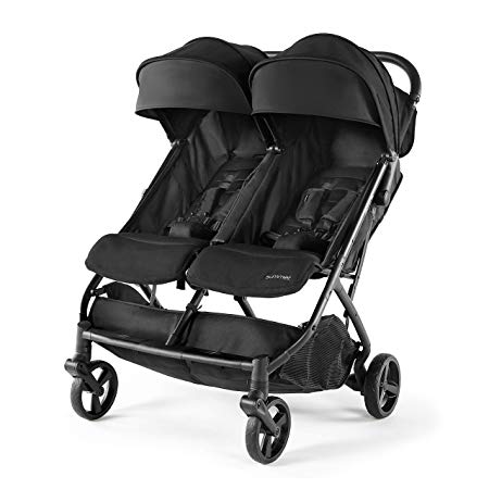 Summer 3Dpac CS  Double Stroller, Lightweight One-Hand Compact Fold, Carseat Compatible, Black