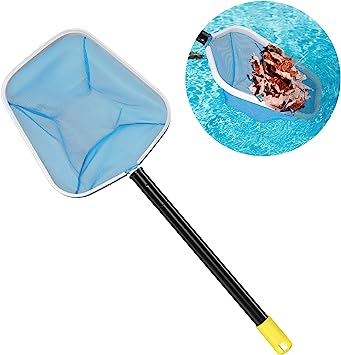 Pool Skimmer Hot Tub, Pool Nets for Cleaning with Pole 2.7 FT, Pro Pool Leaf Rake and Fine Mesh Net Basket, Hand Swimming Pool Accessories for Spa Pond, In-Ground Above Ground Pool, Fast Cleaner