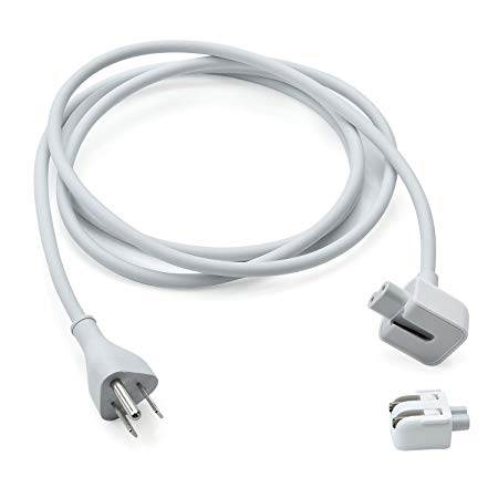 Replacement US Plug Power Extension Cord Cable Compatible for Apple Mac iBook MacBook Pro 45W, 60W, 85W MagSafe 1 MagSafe 2 Models Power Supply (Extension Cord Cable New)