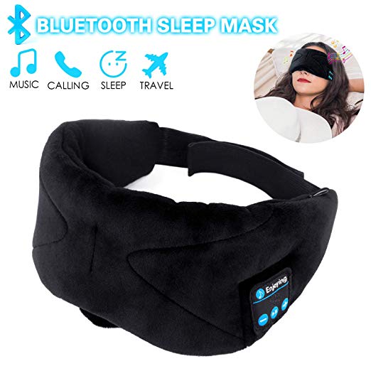 ink-topoint Sleep Headphones, Sleeping Eye Shades Bluetooth 4.2 Music Headset Wireless Sleep Mask with Built-in Speaker Washable for Traveling Relaxing