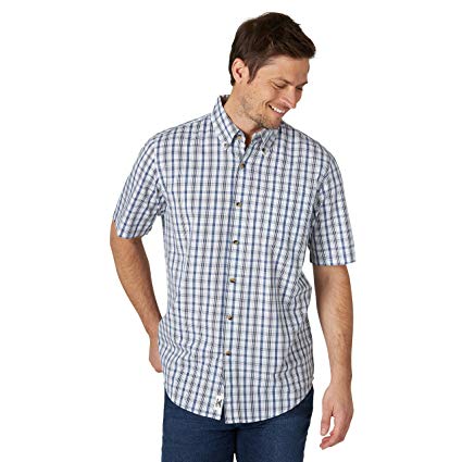 Wrangler Authentics Men’s Short Sleeve Plaid Woven Shirt