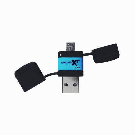 Stellar Boost XT Ruggedized 32GB USB 30USB OTG Storage for Android Tablets and Phones -Up To 140MBs Transfer Speeds