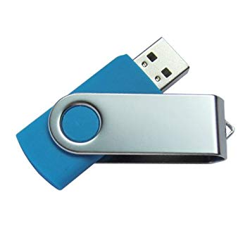 Ricco 32GB Swivel USB High Speed Metal Flash Memory Pen Drive Disk Stick 01-001 (LIGHT BLUE)