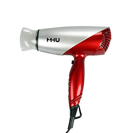 MHU Professional Folding Blow Dryer 1875w Negative Ion Hair Dryer Dual Voltage Dc Motor Lightweight Low Noise¡­