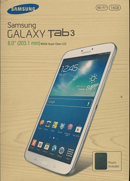 Samsung Galaxy Tab 3,8-inch, White 16GB Wi-fi (Pouch Included)