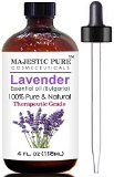 Majestic Pure Lavender Essential Oil Therapeutic Grade 4 fl Oz