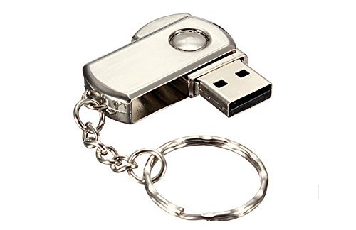 Gaina 256gb Metal Rotating USB 2.0 Flash Memory Drive Stick Key Chain