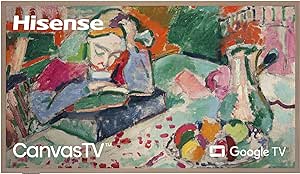 Hisense 65-Inch Class QLED 4K S7N CanvasTV™ Series Dolby Vision HDR Google Smart TV (65S7N, 2024 Model) - Art Mode, Anti-Glare Panel, Hi-Matte Display, Frame & UltraSlim Wall Mount Included, 144Hz