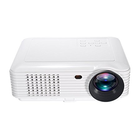 LED Projector,ELEGIANT 3500 Lumens Mini Portable Home Theater Projector 800x480 Resolution Support 1080P USB HDMI VGA SD AV for Home Theater Video Games Gaming Business Presentations White