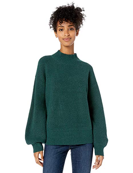 Amazon Brand - Goodthreads Women's Boucle Shaker Stitch Balloon-Sleeve Sweater