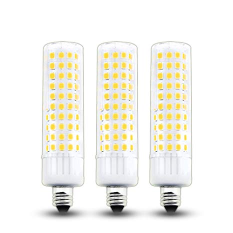 Bonlux E11 Mini Candelabra LED Light Bulb 100W Equivalent Halogen Replacement JD T4 Clear E11 Light Bulbs 120V 8.5W Daylight 6000K for Chandelier Ceiling Fan Lighting (3-Pack)