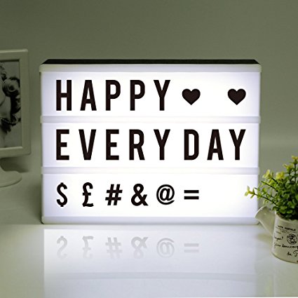 ME456 Battery Powered Cinematic Light Box with 90 Interchangeable Letter, Numbers and Symbols (A4 Size)