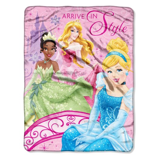 The Northwest Company Disney's Princesses Royal Arrival Micro Raschel Blanket, 46 by 60-Inch