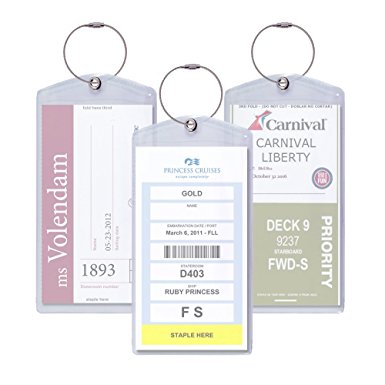 Cruisetags, Standard Cruise Ship Luggage Tags (Riveted 4 Pack)