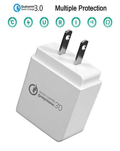 Rapid Charger Quick Charge 3.0 18W One-Port USB Power Adapter Wall Charger Qualcomm Fast Charger For Charging Phones, Tablet, And Others Devices (White, Quick Charge 3.0)