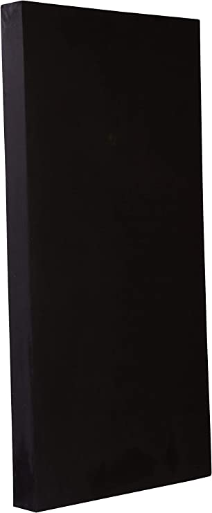 ATS Acoustic Panel 24x48x4 Inches, Square Edge, in Black Microsuede